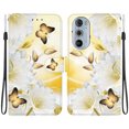 thumbnail image 2 of Compatible with Motorola Moto Edge 30 Pro Flower Painted PU Leather Wallet Case with Card Slots Cover, 2 of 5