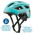 thumbnail image 5 of Concord Bikes Youth Bike Helmet, Mint, Adjustable Fit, Ages 8+, Lightweight, for Biking and Scooters, 5 of 7