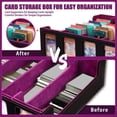 thumbnail image 2 of TERRALYX Trading Card Storage Box with Commander Display , 5-Row Deck Case with Removable Lid; 3900+ Card Deck Box for MTG TCG Sports Card, 5 Toploaders, 5 Stoppers, 24 Dividers,1 Dice Tray (Purple), 2 of 7
