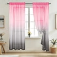 thumbnail image 2 of FEOLGEHLY 2 Pack Bedroom Curtains 96 inch Length Two-Tone Gradient Sheer Curtain, Polyester Rod Pocket Drapes Window Shades for Living Room Bedroom Decor, 1 Panel(52x96"), 2 of 6