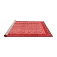 thumbnail image 2 of Ahgly Company Machine Washable Indoor Round Abstract Red Modern Area Rugs, 5' Round, 2 of 4