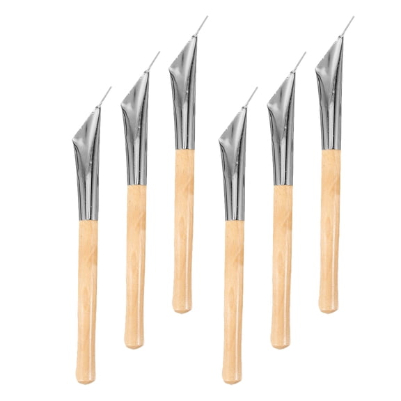 Raindrops 6pcs Pottery Batik Printing Pen Stainless Steel Pottery Batik Drawing Pen Sculpture Craft Pottery Tool Set Multifunctional for Painting Drawing
