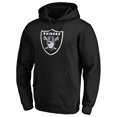 thumbnail image 2 of Men's Black Las Vegas Raiders Primary Logo Fitted Pullover Hoodie, 2 of 3
