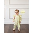 thumbnail image 4 of Loicainy Newborn Baby Girl 3D Floral Romper 3 6 12 Months Long Sleeve Round Neck Ruffle Jumpsuit with Headband Fall Spring Set, 4 of 10