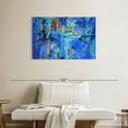 thumbnail image 2 of Elephant Stock Royal Blue Abstract Wall Art - Horizontal Canvas Wall Art - Living Room Wall Decor - Abstract Canvas - Blue And Turquoise Decor - 36" x 24", 2 of 8