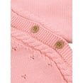thumbnail image 6 of Baby’s Solid Color Oblique Breasted Long Sleeve Knitted Romper, 6 of 8
