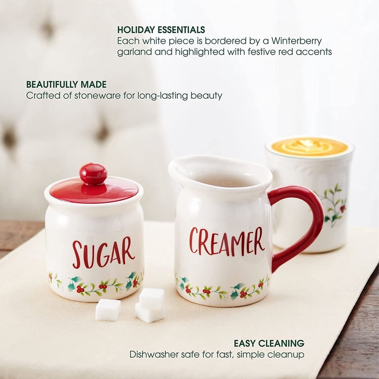 Pfaltzgraff Winterberry Red Sugar and Creamer Set photo 5