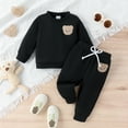 thumbnail image 2 of Toddler Baby Boy Girl Sweatshirt and Pants Set Fall Winter Bear Jogger Pants Outfit Suit 9M-5Y, 2 of 5