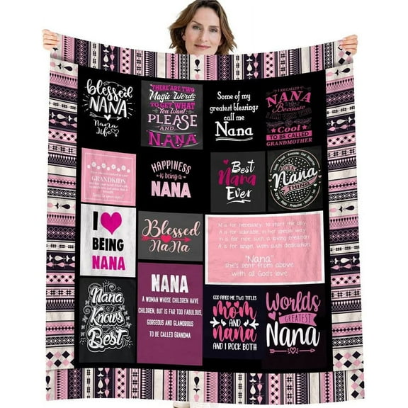 Nana Gifts Nana Birthday Gifts Best Nana Ever Blanket Nana Gifts from Grandkids Nana Gifts from Granddaughter Grandma Birthday Gifts for Nana Grandma Throw Blanket 50” X 60”