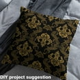 thumbnail image 2 of Feelyou Child Damask Flower Fabric by the Yard 1 Yard, Black Gold Sewing Fabric, Hippie Gothic Halloween Home Decor Fabric by the Yard, Ultra Soft Home Decor, 2 of 6