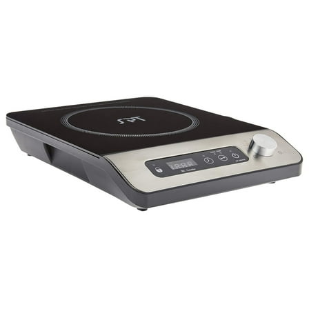 SR-1884SS 1650W Induction Cooktop with Control Knob, Black