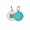 Summer Blue Paw, variant on Pet Dwelling Smart NFC-QR Code Pet ID Tag - Online Pet Profile - Instant Email Alert - Scanned QR Tag GPS Location (Black Paw)