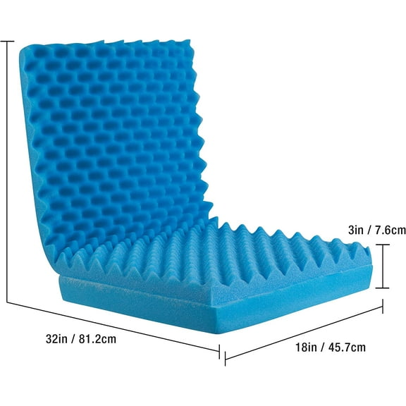 Egg Crate Sculpted Foam Chair Cushion