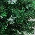 thumbnail image 3 of Northlight 4' Prelit Artificial Christmas Tree Fiber Optic with Stars - Multicolor Light, 3 of 4