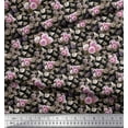 thumbnail image 3 of Soimoi Cotton Duck Fabric Leaves & Peony Floral Printed Fabric 1 Yard 42 Inch Wide, 3 of 3
