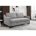 thumbnail image 2 of MAYEERTY 69" Modern Fabric Loveseat Futon Sofa Couch - 3-in-1 Queen Sleeper Sofa Bed for Living Room, Gray, 2 of 15
