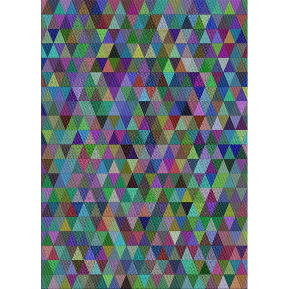 Ahgly Company Indoor Rectangle Patterned Cadet Blue Green Abstract Area Rugs, Swatch Sample