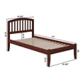 thumbnail image 6 of Richmond Twin Platform Bed with Open Foot Board in Walnut, 6 of 7