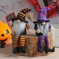 thumbnail image 3 of 4PCS Halloween Dangle Leg Gnomes Decorations Shelf Sitters Handmade Halloween Tomte Swedish Gnome Nisse Scandinavian Gnomes Plush Elf Dwarf Home Household Decor Ornaments, 3 of 9