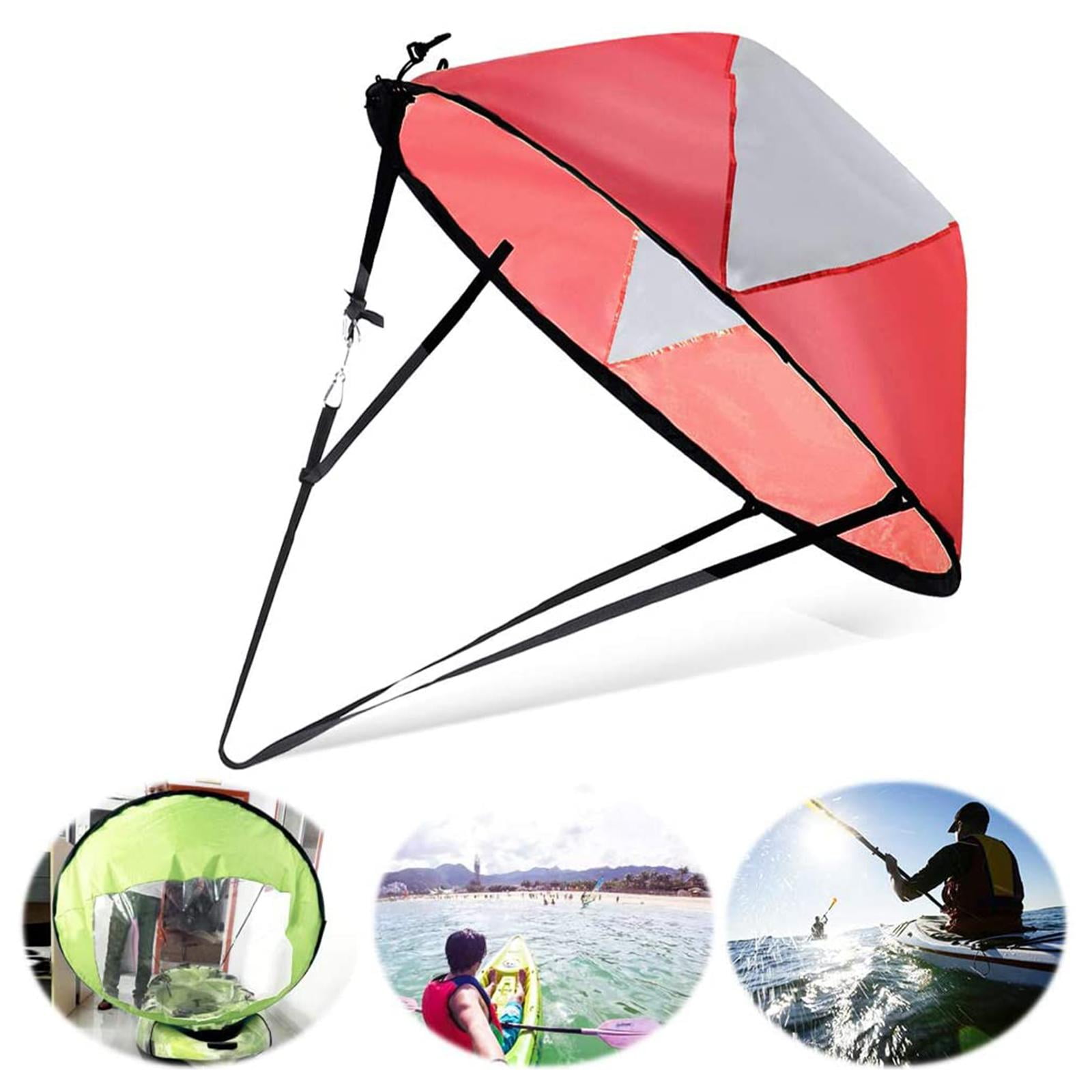 harayaa 42 Inch Portable PVC Downwind Wind Paddle Instant Popup Board Red