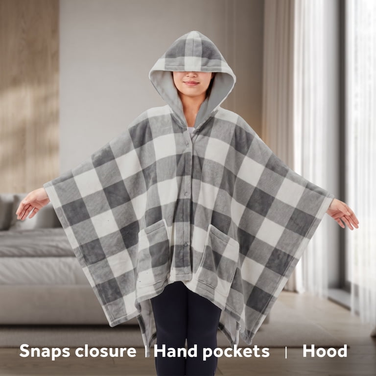 Sunbeam Heated Wearable Throw Blanket, Buffalo Plaid photo 7