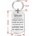 thumbnail image 2 of Uncle Fathe's Day Gifts for Men- I Love My Favorite Uncle Birthday Christmas Keychain, 2 of 5