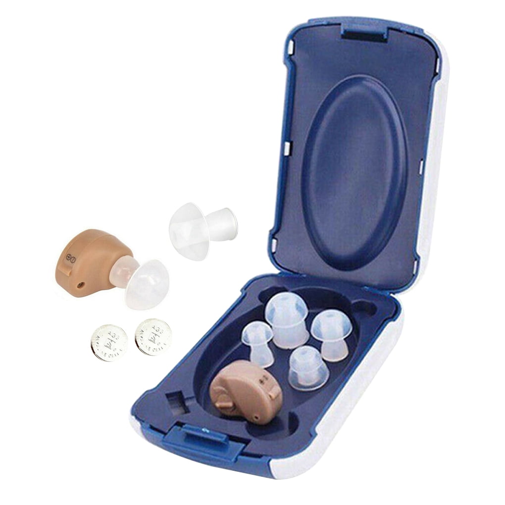 Sound Amplifier In-ear Audio Amplifying Earphone for Elderly Battery Powered Earbuds, Dual