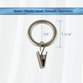 thumbnail image 3 of 7/8 inch Noise-Canceling Curtain Rings w/Clip in Satin Nickel (Set of 10),(1936-15), 3 of 3