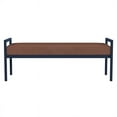 thumbnail image 5 of HomePop Modern Metal & Velvet Bench, 49.5"W x 17.25"D x 19"H, Spice/Black, 5 of 8