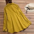 thumbnail image 7 of Tawop Womens Shirts Long Sleeves V-Neck Lapel Collar,Yellow,Size 2XL, 7 of 7