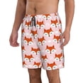 thumbnail image 2 of Salouo cute fox pink Pattern Swim Trunks for Men,Men's Hawaiian Bathing Suit Swimsuits Quick Dry Swimming Board Shorts Beach Shorts with Pockets-3X-Large, 2 of 6