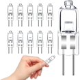 thumbnail image 1 of Ampoules Halogènes G4, Base de Broche Halogène Dimmable 12v 20w, Éclairage de Rail, Lot de 12, 1 of 4