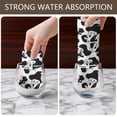 thumbnail image 4 of 2 Pcs Funny Kitchen Towels,Black Cartoon Unicorn Flower Leaf Pattern Microfiber Dish Towels,Kitchen Tea Towels,Kitchen Towel Set (18" X 26"), 4 of 7