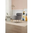 thumbnail image 6 of Luccalily Accent Velvet Single Sofa Chair,Upholstered Leisure Accent Living Room Chair, Comfy Armchair with Rose Golden Metal Legs,Mid-Century Modern Velvet Single Sofa Chair, 6 of 13