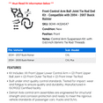 thumbnail image 2 of Front Control Arm Ball Joint Tie Rod End Kit - Compatible with 2004 - 2007 Buick Rainier 2005 2006, 2 of 2