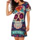 thumbnail image 2 of Easygdp Dead Day Party Camisón de manga corta para mujer, informal, estampado, 2 of 6