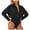 Black, variant on Women's Long Sleeve Bodysuit Lapel Button Down Body Suits Dance Casual Going Out Size M