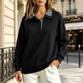 thumbnail image 6 of Enjoytime Womens Sweatshirt Collared Long Sleeve Half Button Pullover Tops Fall Winter Comfy Trendy Casual Sweatshirts, 6 of 8