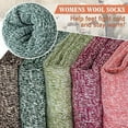 thumbnail image 6 of SHX 5 Pairs Womens Wool Socks, Women's Wool Cashmere Socks Winter Fuzzy Socks Thick Soft Warm Crew Casual Socks, Winter Warm Socks for Women US 5-9, 6 of 6