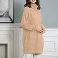 thumbnail image 4 of Women's Furry Oversized Crew Neck Pullover Sweater Mini Dress Bridesmaid Dress Golf Skirt, 4 of 7