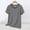 Silver, variant on Pull-on Shirts for Women Short Sleeve French Chic Crew Neck Gray T-Shirts Patchwork Modal Pullover Striped Retro Tops Dark Gray,L