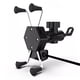 thumbnail image 1 of Base para teléfono móvil de motocicleta de 5V 2A con cargador USB, soporte para teléfono, agarre, rotación de 360 grados para teléfonos de 3,0 a 6,5 pulgadas, 1 of 5