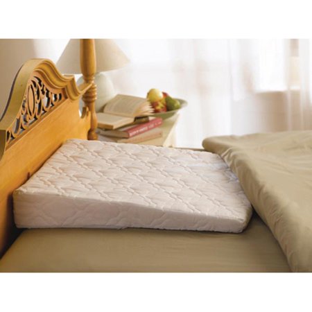 Sleep Wedge Pillow With Extra White Quilted Satin Cover Walmart