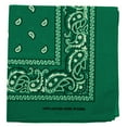 thumbnail image 2 of 12Pcs Bandanas 100% Cotton Double Sided Paisley Print Head Wrap Scarf Headband Green, 2 of 5