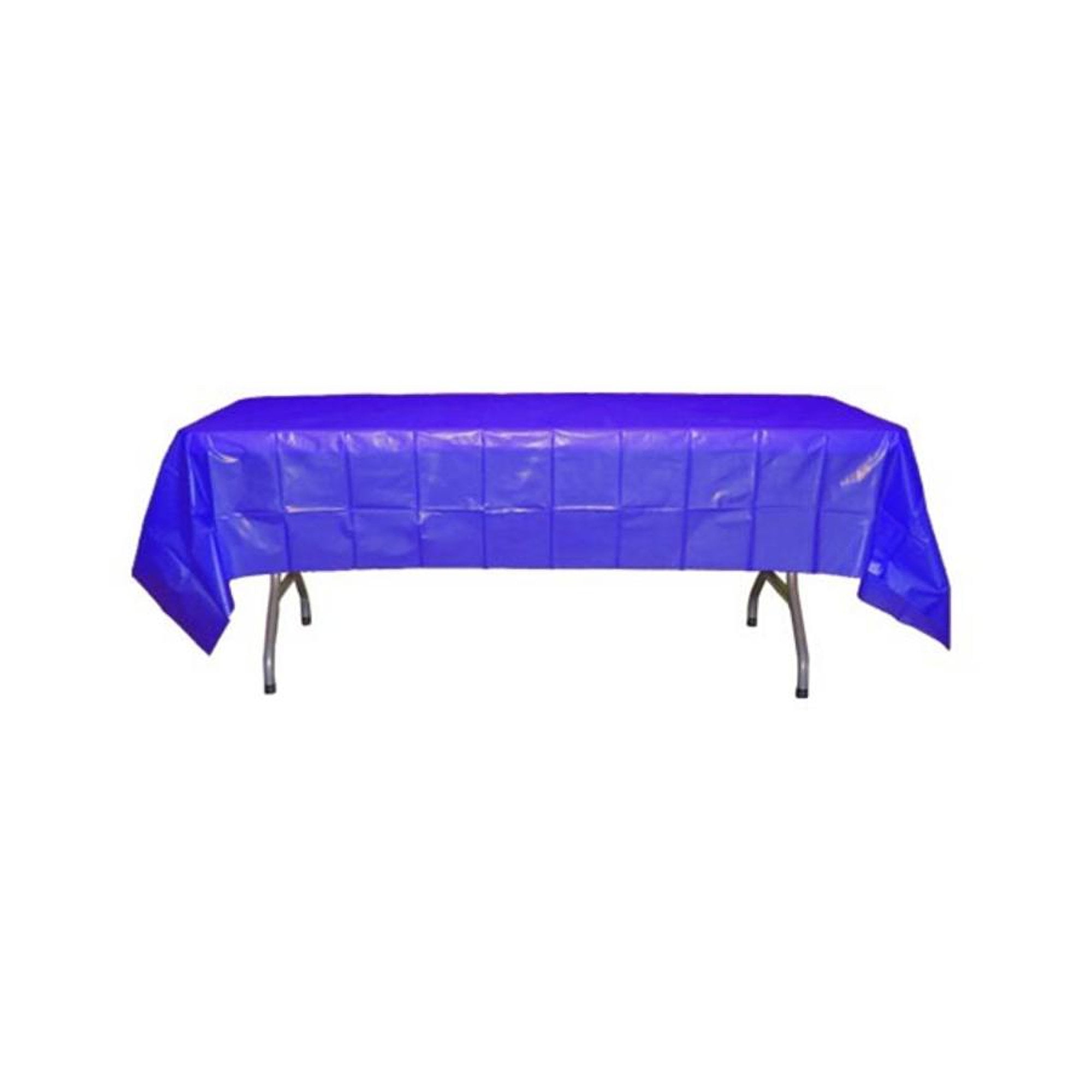 Disposable Plastic Dark Blue Table Cover Rectangular 54in. x 108in