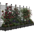 thumbnail image 1 of 3PCS Raised Garden Bed Kit with Metal Trellis – Modular Vertical Planter Box for Outdoor Climbing Plants & Privacy Screen – Easy Assembly, Perfect for Patio, Balcony, Backyard – Deepened Sections, 1 of 7
