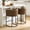 Brown, variant on ClinQ 26" Counter Height Bar Stools Set Of 2, PU Leather Barrel Stools With Back And Arms For Kitchen Island, Gray