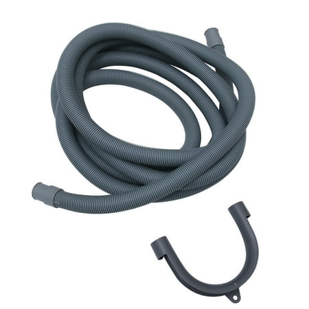 

Down Pipe 4m Universal Fully Automatic Drum Washer Washing Machine Hose Drain Pipe Down Pipe Outlet Pipe Extended Extension Tube with U Shape Holder