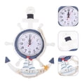 thumbnail image 3 of EeaseMX Anchor Clock Beach Sea Theme Náutica Ship Wheel Timone volante Decoración Wall Hanging Decoration, 3 of 7