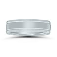 thumbnail image 1 of SZUL Men's 6mm Wedding Band with High Polished Finish and Grooves in 10K White Gold, 1 of 4